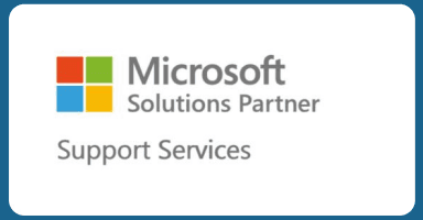 Microsoft Solution Partner for Support Services badge